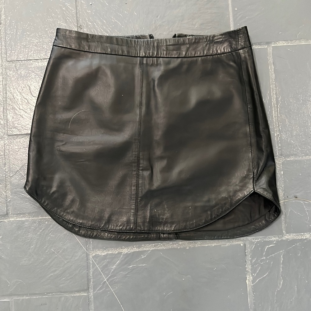 BB Dakota Conrad black faux leather skirt